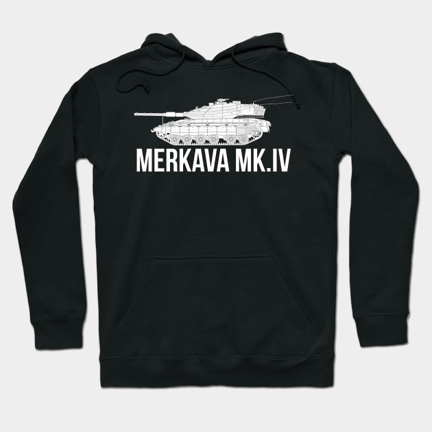 Israeli Army Merkava 4 Tank Hoodie by FAawRay